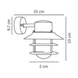 Nordlux Industrial Outdoor Wall Light Silver Galvanized steel E27 Coastal/Marine Safe - Mains Powered, IP54 - thumbnail 4