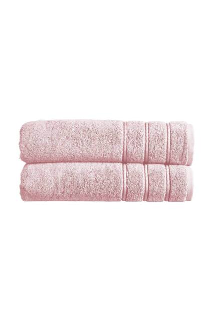 CHRISTY 'Antalya' 100% Turkish Cotton 2 Piece Luxury Bath Sheet Set in Pale Pink - image 1