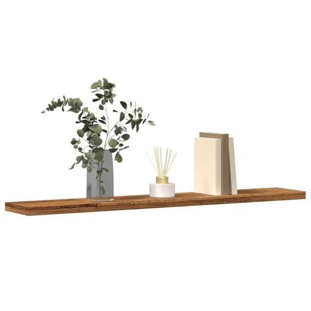 Berkfield Home Bookshelf Boards 4 pcs Old Wood 60x10x1.5 cm Engineered Wood in Brown - image 1