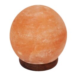 "Hestia Himalayan Rock Salt Lamp 5"" Sphere in Pink" - thumbnail 2