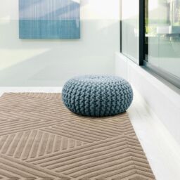 The Rug Shop UK Brown Handmade Modern Easy to clean Geometric Area Rug - Size: 200 cm x 290 cm - thumbnail 1