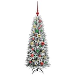 Berkfield Home Artificial Christmas Tree with 150 LEDs White 53 x 53 x 120 cm - thumbnail 6