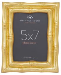 Orsina Hiba Gold Finish Bamboo Effect Photo Frame 5x7in - thumbnail 6