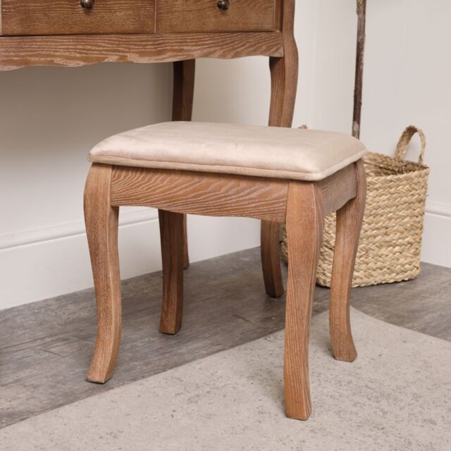 Melody Maison Dark Wood Dressing Table Stool - Ashwell Range in Dark Brown - image 1