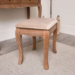 Melody Maison Dark Wood Dressing Table Stool - Ashwell Range in Dark Brown - thumbnail 3