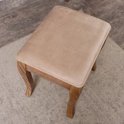 Melody Maison Dark Wood Dressing Table Stool - Ashwell Range in Dark Brown - thumbnail 6