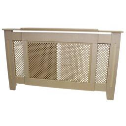 Monstershop Adjustable Radiator Cover MDF Unfinished 1400mm - 1920mm in Light Brown - thumbnail 3