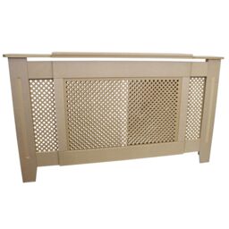 Monstershop Adjustable Radiator Cover MDF Unfinished 1400mm - 1920mm in Light Brown