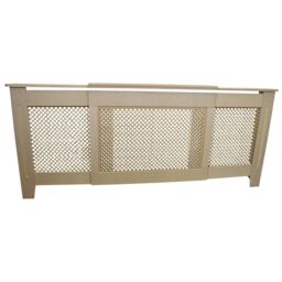 Monstershop Adjustable Radiator Cover MDF Unfinished 1400mm - 1920mm in Light Brown - thumbnail 6