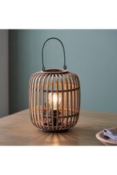 Netlighting Mathias Complete Table Lamp Natural Bamboo Plywood Matt Black Paint - thumbnail 2