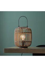 Netlighting Mathias Complete Table Lamp Natural Bamboo Plywood Matt Black Paint - thumbnail 3