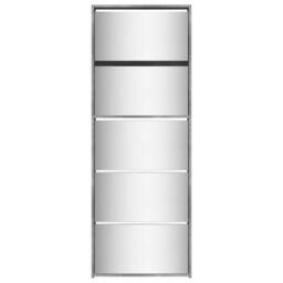 Berkfield Home Shoe Cabinet with Mirror 5-Layer Concrete Grey 63x17x169.5 cm - thumbnail 5