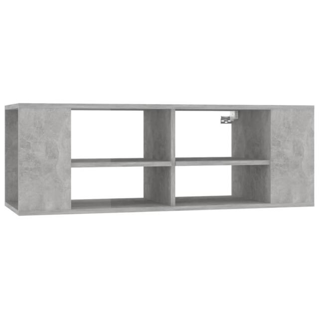 Berkfield Home Wall-Mounted TV Cabinet Concrete Grey 102x35x35 cm Engineered Wood - Size: 102 x 35 x 35 cm - image 1
