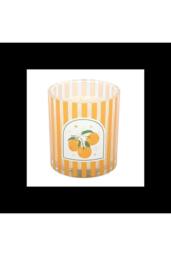 KDMD Orange Blossom Scented Candle in Striped Glass Jar - thumbnail 3
