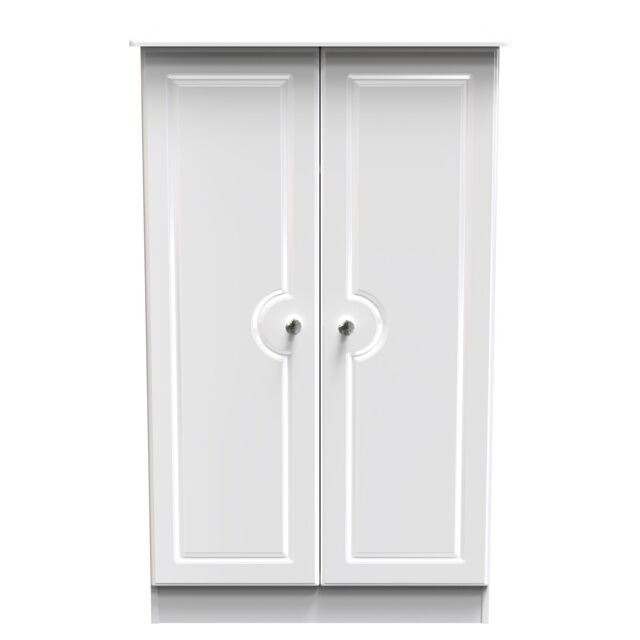 Ready Assembled 2 U Stratford 2 Door Midi Wardrobe (Ready Assembled) in White - image 1