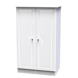 Ready Assembled 2 U Stratford 2 Door Midi Wardrobe (Ready Assembled) in White - thumbnail 3