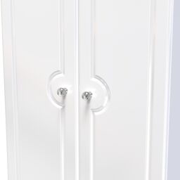 Ready Assembled 2 U Stratford 2 Door Midi Wardrobe (Ready Assembled) in White - thumbnail 4