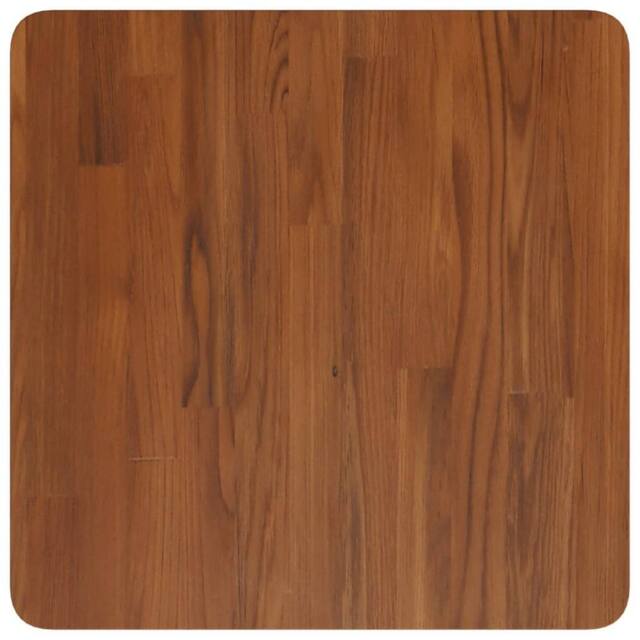 Berkfield Home Square Table Top Dark Brown 50x50x4cm Treated Solid Wood Oak - Size: 50 x 50 x 4 cm - image 1