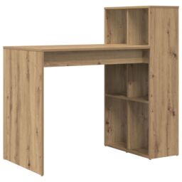 Berkfield Home Writing Desk Artisan Oak Particle board Medium Writing Desk in Brown - thumbnail 2