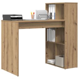 Berkfield Home Writing Desk Artisan Oak Particle board Medium Writing Desk in Brown - thumbnail 3