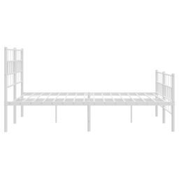 Berkfield Home Metal Bed Frame with Headboard & Footboard White 140x200 cm - thumbnail 6