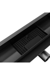 Living and Home 50cm Stainless Steel 2-in-1 Siphonic Linear Insert Shower Drain- Adjustable Height & Slope, Removable Cover, Filter & Siphon in Black - thumbnail 7