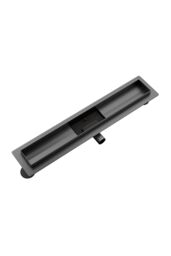 Living and Home 50cm Stainless Steel 2-in-1 Siphonic Linear Insert Shower Drain- Adjustable Height & Slope, Removable Cover, Filter & Siphon in Black - thumbnail 5