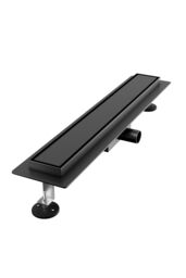 Living and Home 50cm Stainless Steel 2-in-1 Siphonic Linear Insert Shower Drain- Adjustable Height & Slope, Removable Cover, Filter & Siphon in Black - thumbnail 3