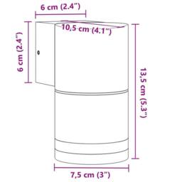Berkfield Home Outdoor Wall Light Black Die-cast Aluminium - thumbnail 7