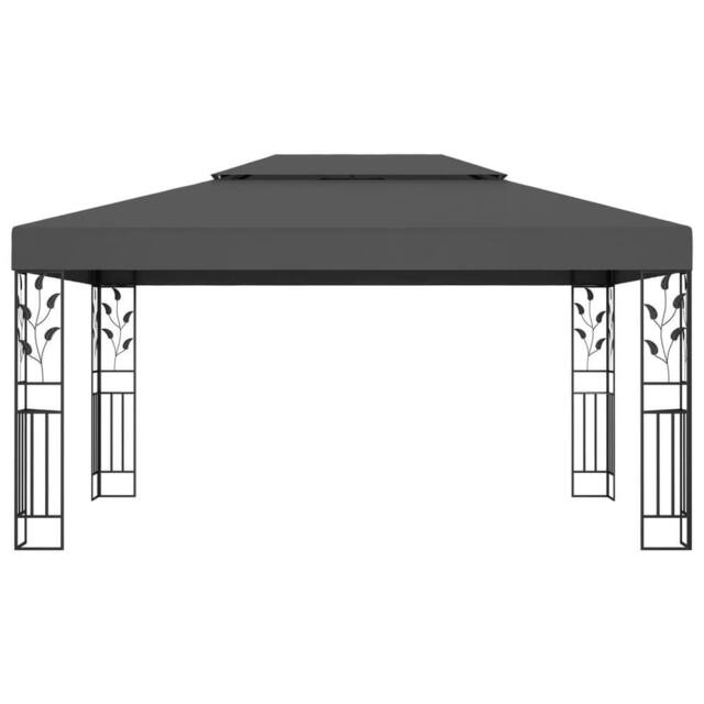 Berkfield Home Gazebo with Double Roof 3x4m Anthracite in Charcoal - image 1