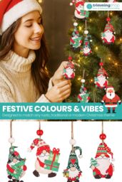 Neel Blue Colourful Wooden Christmas Gnome Pendants - 12pcs - thumbnail 4