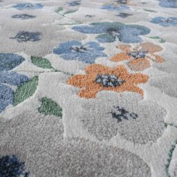 The Rug Shop UK Blue Floral Modern Easy To Clean Area Rug - Size: 160 cm x 230 cm - thumbnail 2