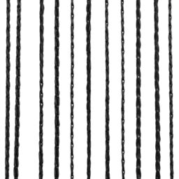 Berkfield Home String Curtains 2 pcs 100x250 cm Black - thumbnail 4