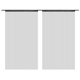 Berkfield Home String Curtains 2 pcs 100x250 cm Black - thumbnail 2