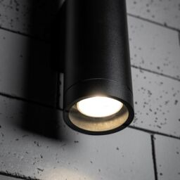 CGC Lighting 'Lucas' Black Extra Long GU10 Double Up & Down Outdoor Wall Light Spotlight IP44 Aluminium - thumbnail 6