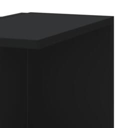 Berkfield Home Wall Corner Shelf Black 36.5x36.5x140 cm Engineered Wood - thumbnail 7