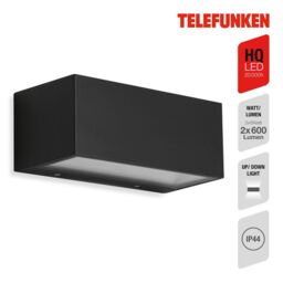 TELEFUNKEN Black 2x6W LED Outdoor Wall Light - thumbnail 3