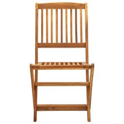 Berkfield Home Folding Outdoor Chairs 4 pcs Solid Acacia Wood in Brown - thumbnail 3