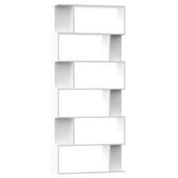 Berkfield Home Book Cabinet/Room Divider White 80x24x192 cm Engineered Wood - Size: 80 x 24 x 192 cm - thumbnail 2