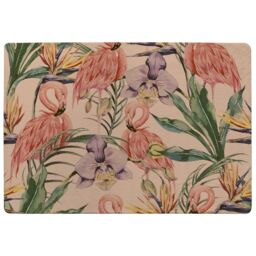 Benjamin Tate Design Tropical Flamingo Rug in Natural - Size: Large - thumbnail 1