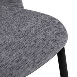 More4Homes Calne White marble Ceramic Round Dining Table & 6 Raye Velvet Chairs in Grey - thumbnail 8