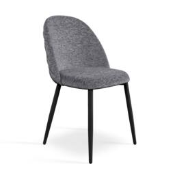 More4Homes Calne White marble Ceramic Round Dining Table & 6 Raye Velvet Chairs in Grey - thumbnail 5