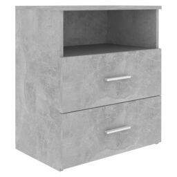 Berkfield Home Bed Cabinet Concrete Grey 50x32x60 cm - Size: 50 x 32 x 60 cm - thumbnail 2