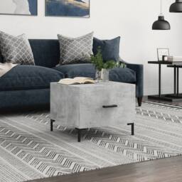 Berkfield Home Coffee Table Concrete Grey 50x50x40 cm Engineered Wood - Size: 50 x 50 x 40 cm - thumbnail 2
