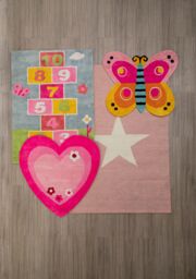 Orsina Kids Butterfly Rug - Size: 100 cm diameter - thumbnail 2