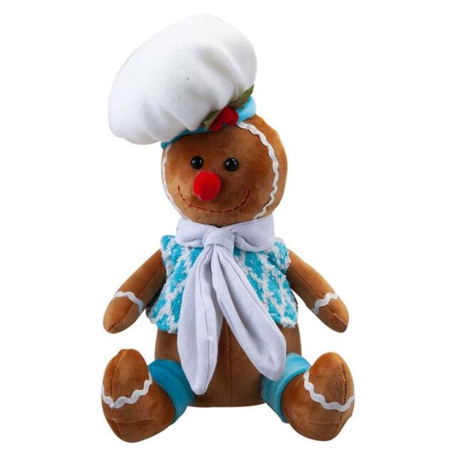VFM e-Store Christmas Sitting Gingerbread Decoration 28cm x 18cm Blue X 1 - Size: 28 cm x 18 cm - image 1