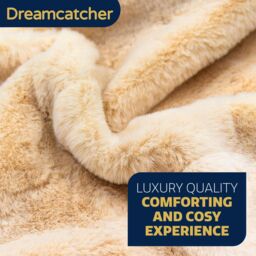 Dreamcatcher Electric Heated Blanket Throw Soft Fleece Faux Fur Polyester Washable Overblanket 9 Timer & Heat Settings 160 x 130cm - thumbnail 2