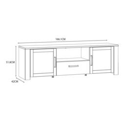 Wyld Haus Bramblecroft White & Natural Oak TV Unit 2 Doors 1 Drawer - thumbnail 7