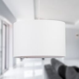 First Choice Lighting Set of 2 White 25cm Ceiling Light Shades - thumbnail 3