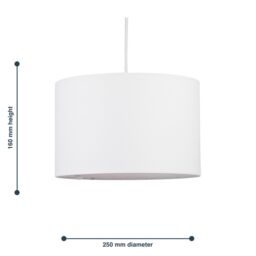 First Choice Lighting Set of 2 White 25cm Ceiling Light Shades - thumbnail 5